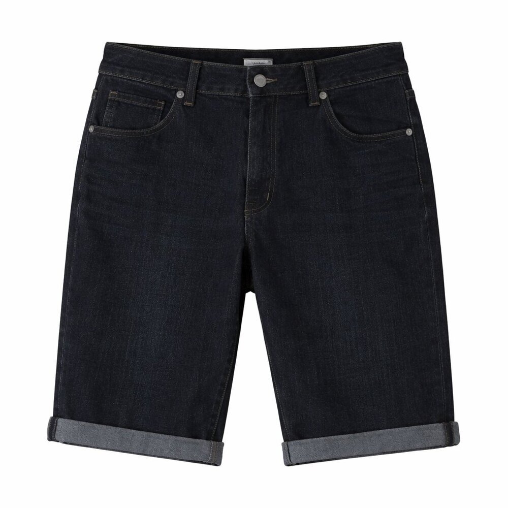 TAHARI Mia Mid-Rise Bermuda Roll Cuff Dark Wash Shorts Size 14